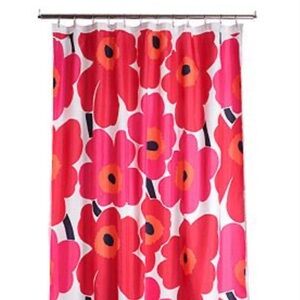 Marimekko Unikko Red Poppy shower curtain